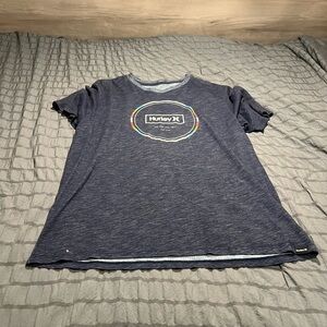 Hurley Navy Blue Short Sleeve Tee with Logo